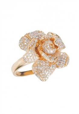 Jardin 14K rose gold diamond flower ring at EFFY Jardin 14K rose gold diamond flower ring at EFFY