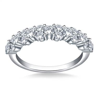 Classic half eternity wedding band set in 14K white gold at B2C Jewels 