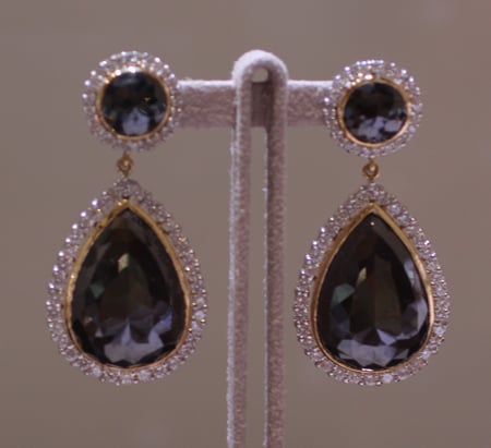 bavna black diamond earrings Couture 2011