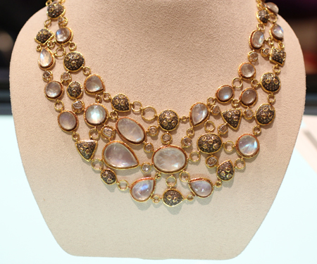 bavna moonstone diamond necklace Couture 2011