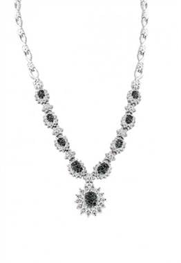 Bella bleu 14K white gold blue and white diamond necklace at EFFY 