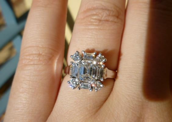 Bleeblue’s Halo engagement ring on hand