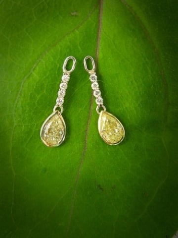 Yellow Diamond Dangling Earring Jackets