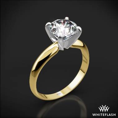 Mixed metal yellow gold and platinum engagement ring at Whiteflash