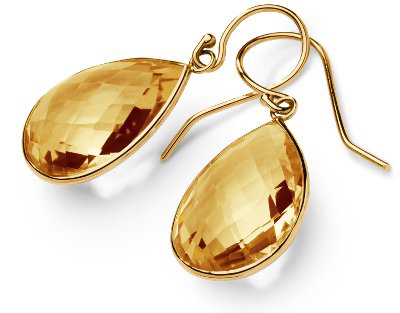 blue nile citrine drop earrings