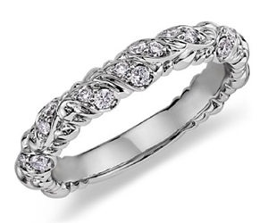 Blue Nile eiros™ Vine Diamond Wedding Ring