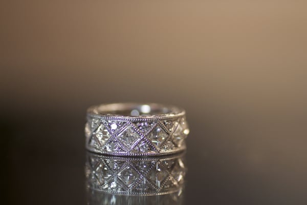 French cut diamond ring