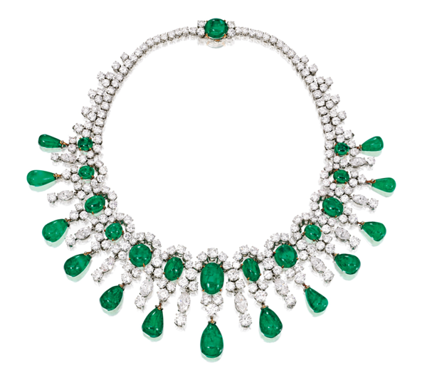 Brooke Astor's Bulgari emerald and diamond necklace from Sotheby's 2012 auction