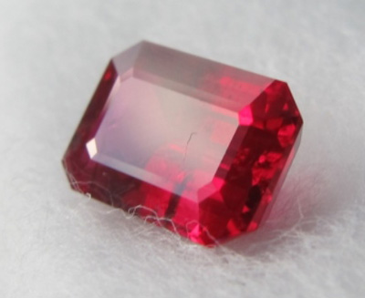 Loose emerald cut Burmese ruby