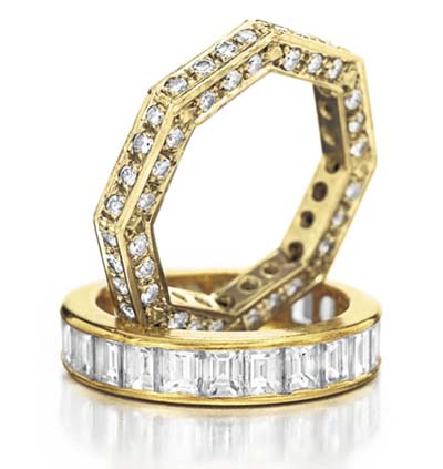 Elizabeth Taylor Auction Burton Diamond Eternity Bands