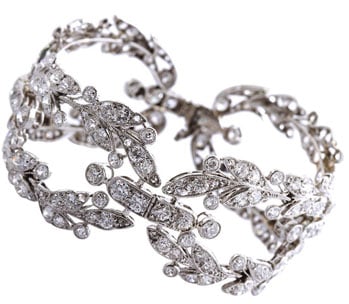 Cartier Paris Rare Garland Wreath Diamond & Platinum Bracelet