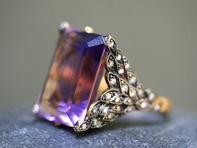 Cathy Waterman Amethyst Winged Creature ring