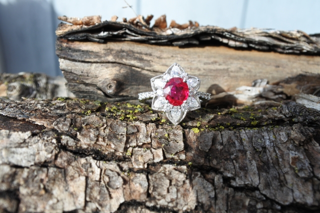 Catmom's Ruby Ring getting some sun Catmom's Ruby Ring getting some sun