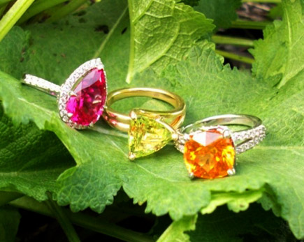 Mahenge Spinel, Loliondo Spessartite Garnet, Chrysoberyl and Diamond Rings by Whiteflash