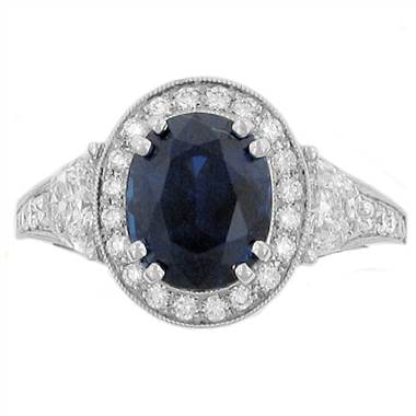 Coast LRK0103-S Unheated Sapphire and Diamond Ring