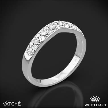 Platinum Vatche 213 contoured pave diamond wedding ring at Whiteflash