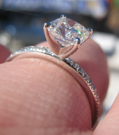 Cushion Diamond Halo Ring