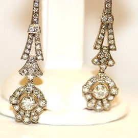 Art Deco Diamond Earrings