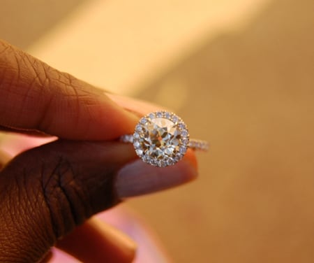 Pave diamond ring