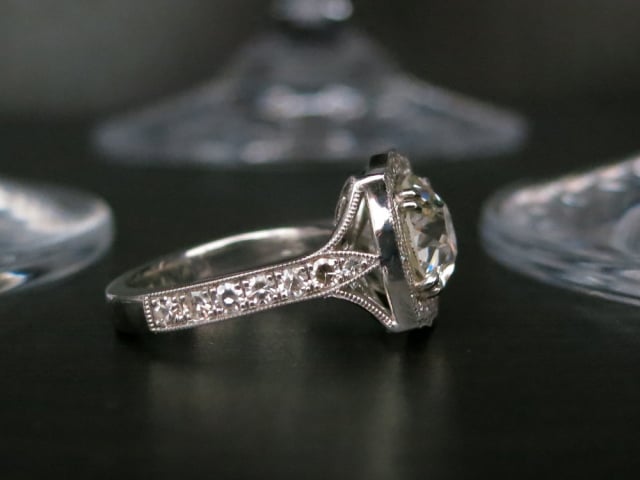 Halo diamond engagement ring shared by star sparkle