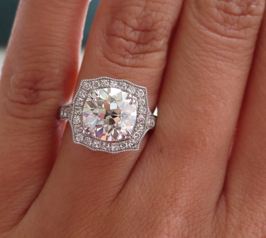 Halo diamond engagement ring shared by star sparkle Halo diamond engagement ring shared by star sparkle