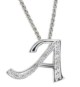 Diamond Initial Pendant