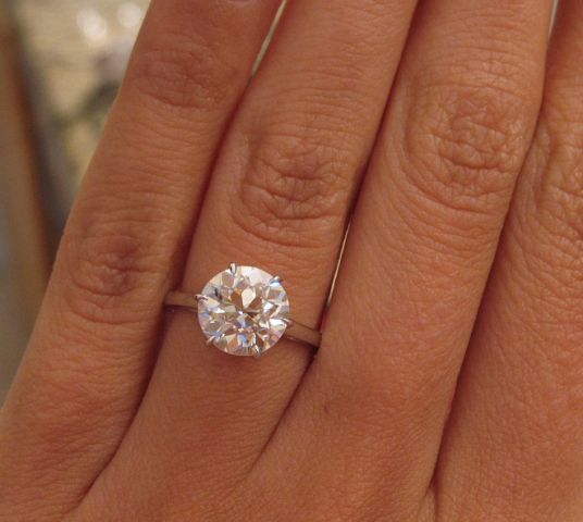 Solitaire diamond engagement ring (before) shared by star sparkle