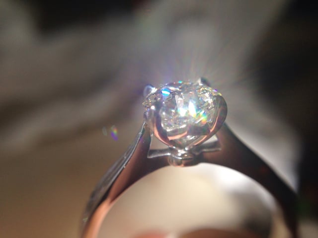 Diamond solitaire engagement ring shared by hathalove