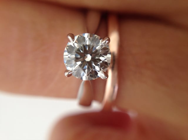 Diamond solitaire engagement ring shared by hathalove