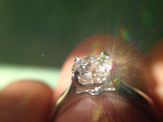 Diamond solitaire engagement ring shared by hathalove