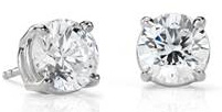 Diamond Stud Earrings in Platinum (4 ct. tw.)