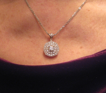 Diamond Pendant on Neck