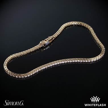 Simon G. caviar diamond bracelet set in 18K rose gold at Whiteflash