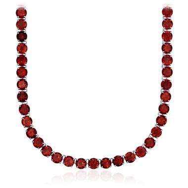 Garnet Necklace in sterling silver at Blue Nile 