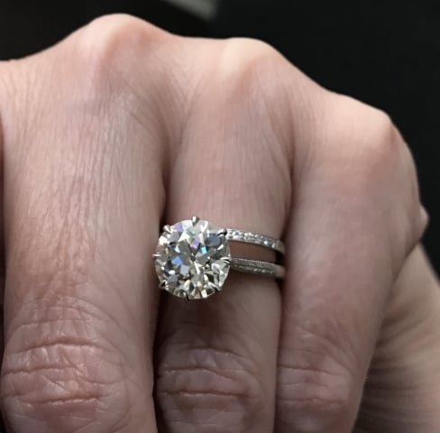 Cushioney OEC at home on her finger Cushioney OEC at home on her finger