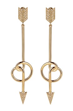 Elena Votsi diamond arrow earrings