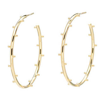 Elizabeth Showers 18k gold hoop earrings