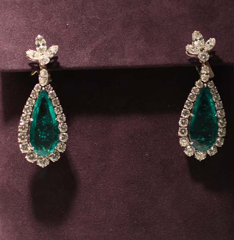 Bulgari Emerald and Diamond Earrings - Elizabeth Taylor