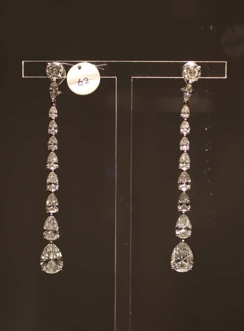 Elizabeth Taylor Exhibition - Diamond Earrings by Cartier