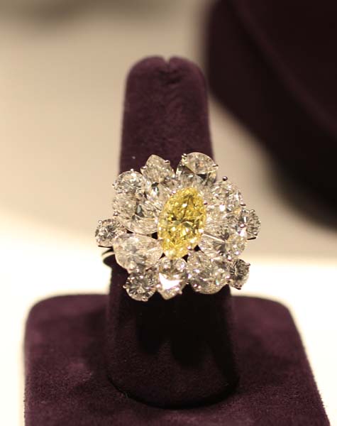 Elizabeth Taylor Exhibition - Colored Diamond Ring by Bulgari