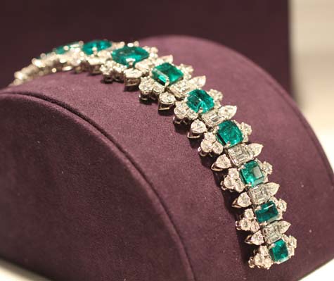 Bulgari Emerald and Diamond Bracelet - Elizabeth Taylor