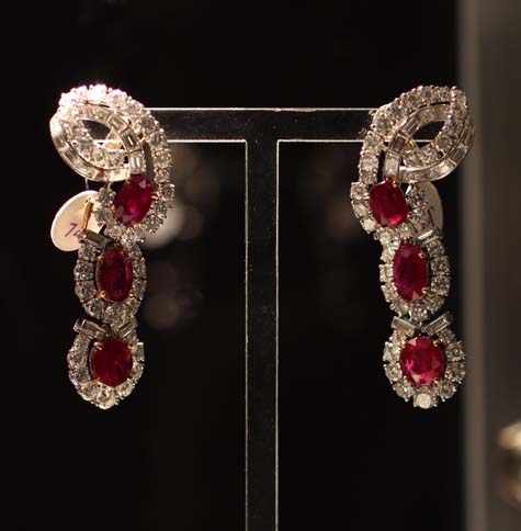 Cartier Ruby and Diamond Earrings - Elizabeth Taylor