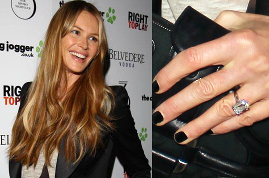 Elle Macpherson's Emerald-Cut Diamond Engagement Ring