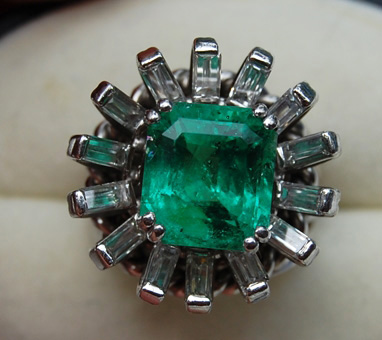 Before shot of Emerald ring