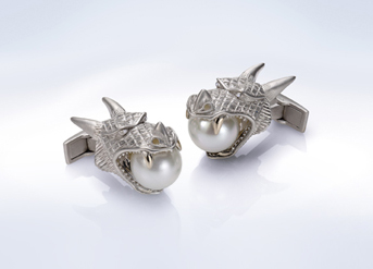 Stephen Webster hammerhead shark cufflinks
