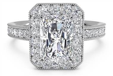 Vintage diamond engagement ring with surprise diamonds at Ritani