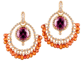 Erica Courtney Orange Cha Cha earrings