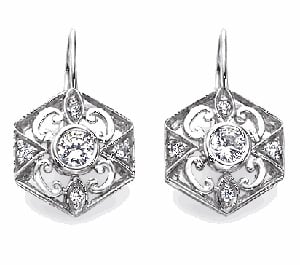 Filigree Diamond Earrings