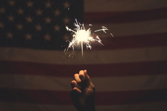 July 4th:  Happy Independence Day (firecracker)