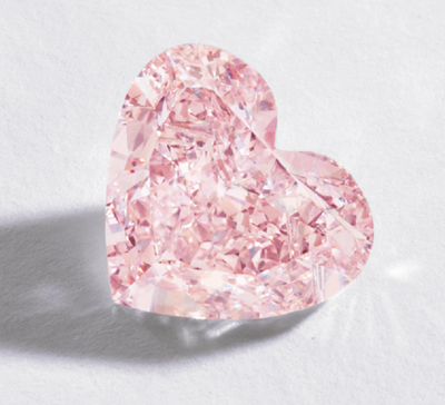 5ct orangey-pink heart-shaped diamond from Sotheby's Important Jewels Sale